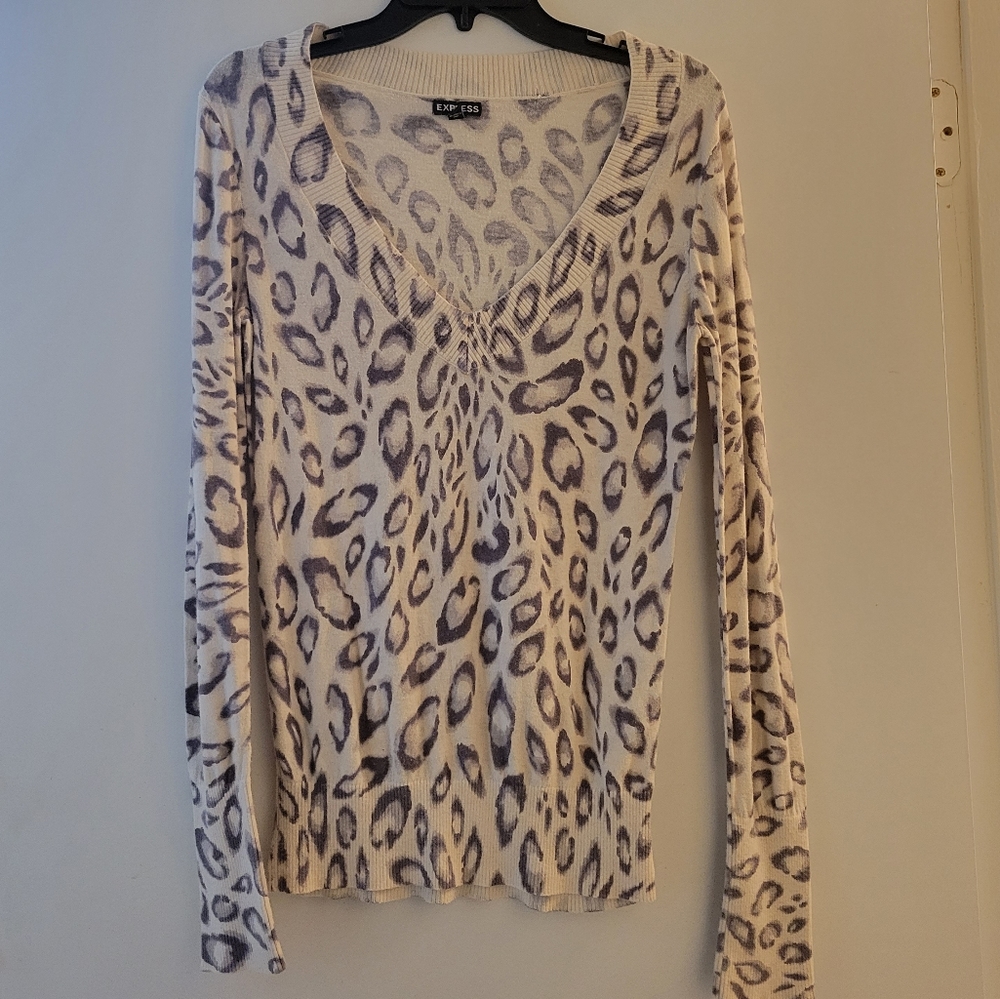 Express cheetah print sweater